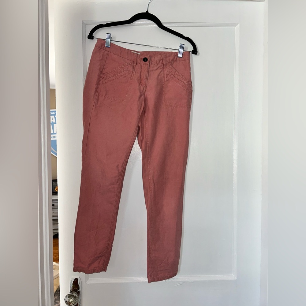 Womens Pink  linen blend Pants by Loft size 00 petite